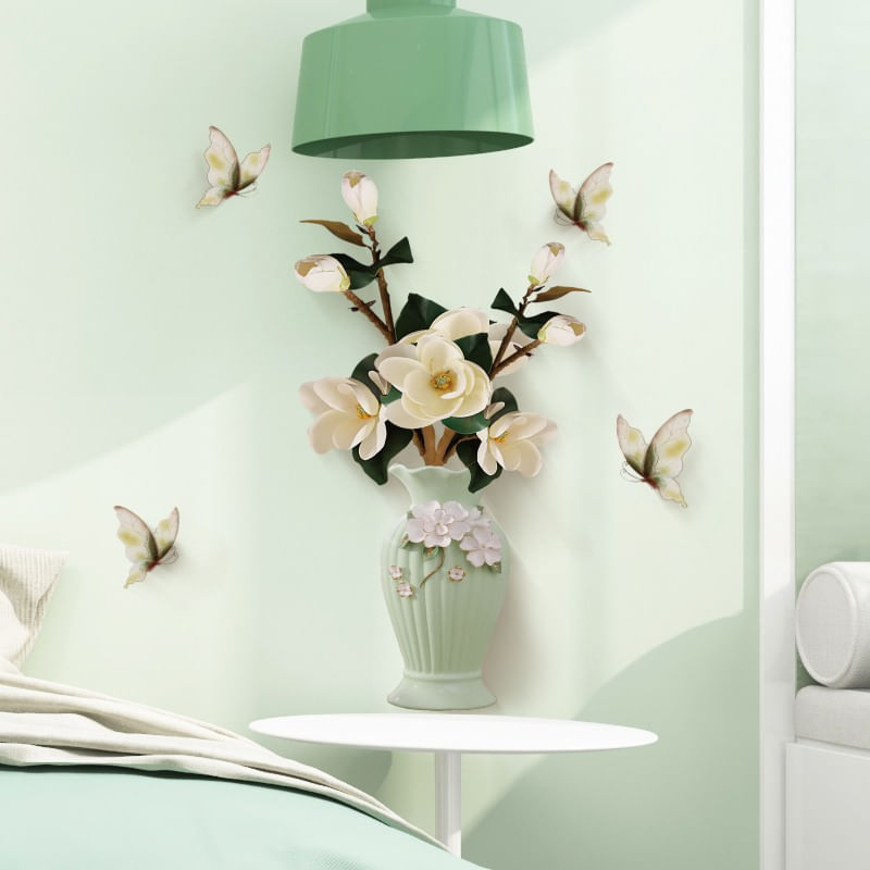 Casa si Gradina - Decoratiuni - Stickere decorative - Sticker decorativ, Vaza cu flori, 75 cm, 815STK - Infinity.ro
