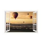 Casa si Gradina - Decoratiuni - Stickere decorative - Sticker decorativ, Fereastra 3D, Baloane, 85 cm, 608STK - Infinity.ro