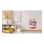 Casa si Gradina - Decoratiuni - Stickere decorative - Sticker decorativ, Cesti Cafea, Roz, 68 cm, 1235STK - Infinity.ro