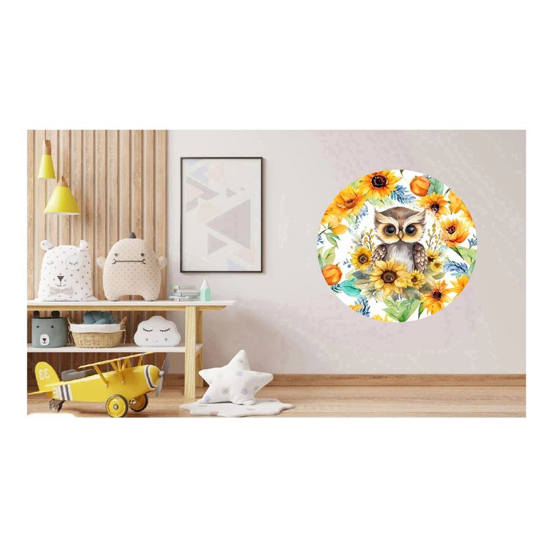 Casa si Gradina - Decoratiuni - Stickere decorative - Sticker decorativ, Bufnita, Multicolor, 60 cm, 1281STK-2 - Infinity.ro