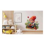 Casa si Gradina - Decoratiuni - Stickere decorative - Sticker decorativ, Gnom Fericit, Multicolor, 60 cm, 1247STK-4 - Infinity.ro