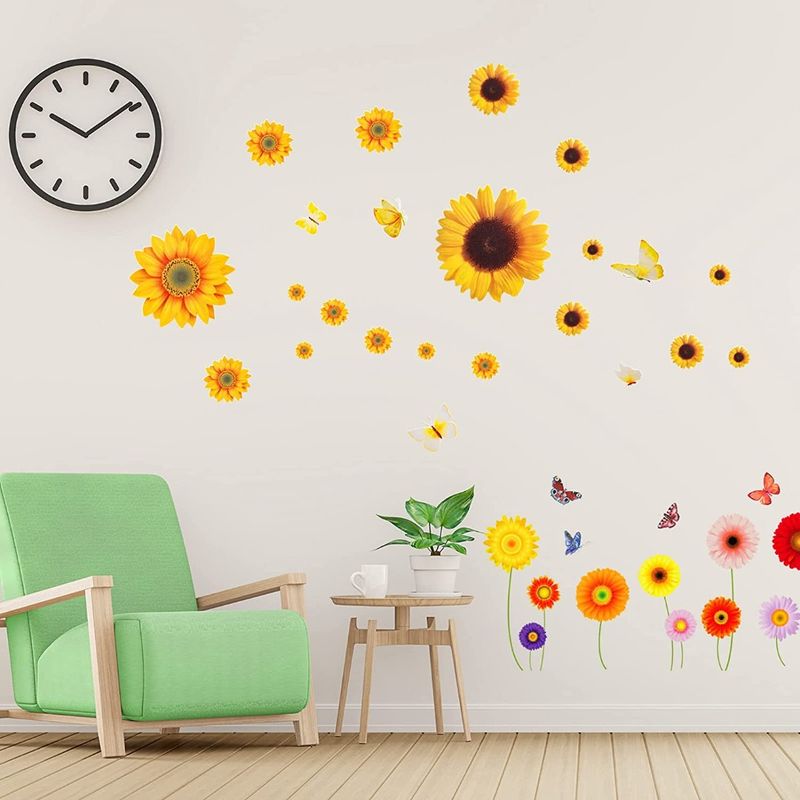 Casa si Gradina - Decoratiuni - Stickere decorative - Sticker decorativ cu Flori colorate, 90 cm, 1130STK - Infinity.ro