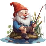 Casa si Gradina - Decoratiuni - Stickere decorative - Sticker decorativ, Gnom Fericit, Multicolor, 65 cm, 1247STK-1 - Infinity.ro