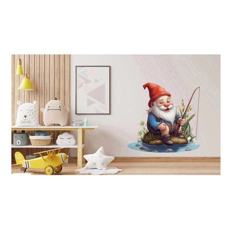 Casa si Gradina - Decoratiuni - Stickere decorative - Sticker decorativ, Gnom Fericit, Multicolor, 65 cm, 1247STK-1 - Infinity.ro