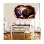 Casa si Gradina - Decoratiuni - Stickere decorative - Sticker decorativ, gaura in perete 3D,  Planeta, 85 cm, 1042STK-1 - Infinity.ro