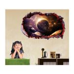 Casa si Gradina - Decoratiuni - Stickere decorative - Sticker decorativ, gaura in perete 3D,  Planeta, 85 cm, 1042STK-1 - Infinity.ro