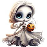 Casa si Gradina - Decoratiuni - Stickere decorative - Sticker decorativ, Halloween, Waterproof, Alb, 64 cm, 1306STK-14 - Infinity.ro