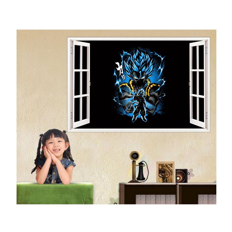 Casa si Gradina - Decoratiuni - Stickere decorative - Sticker decorativ, fereastra 3D,  Dragon Ball, 85 cm, 1027STK - Infinity.ro
