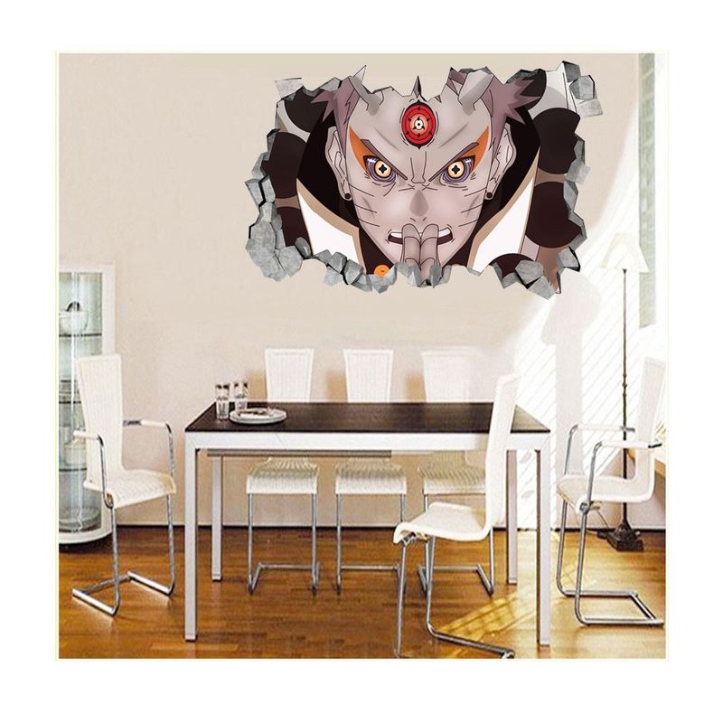 Casa si Gradina - Decoratiuni - Stickere decorative - Sticker decorativ, gaura in perete 3D,  Naruto, 85 cm, 1053STK-2 - Infinity.ro