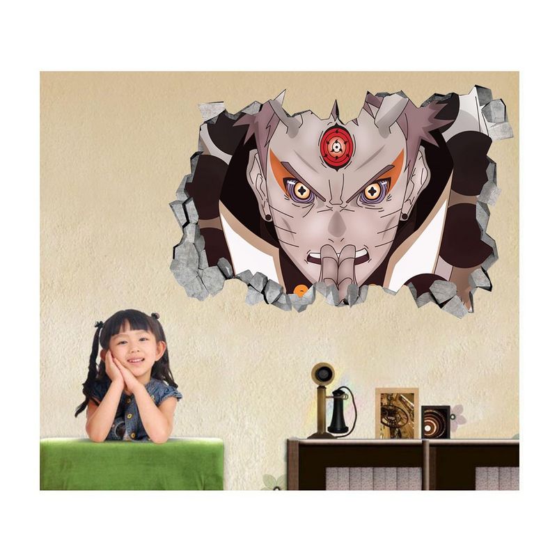 Casa si Gradina - Decoratiuni - Stickere decorative - Sticker decorativ, gaura in perete 3D,  Naruto, 85 cm, 1053STK-2 - Infinity.ro