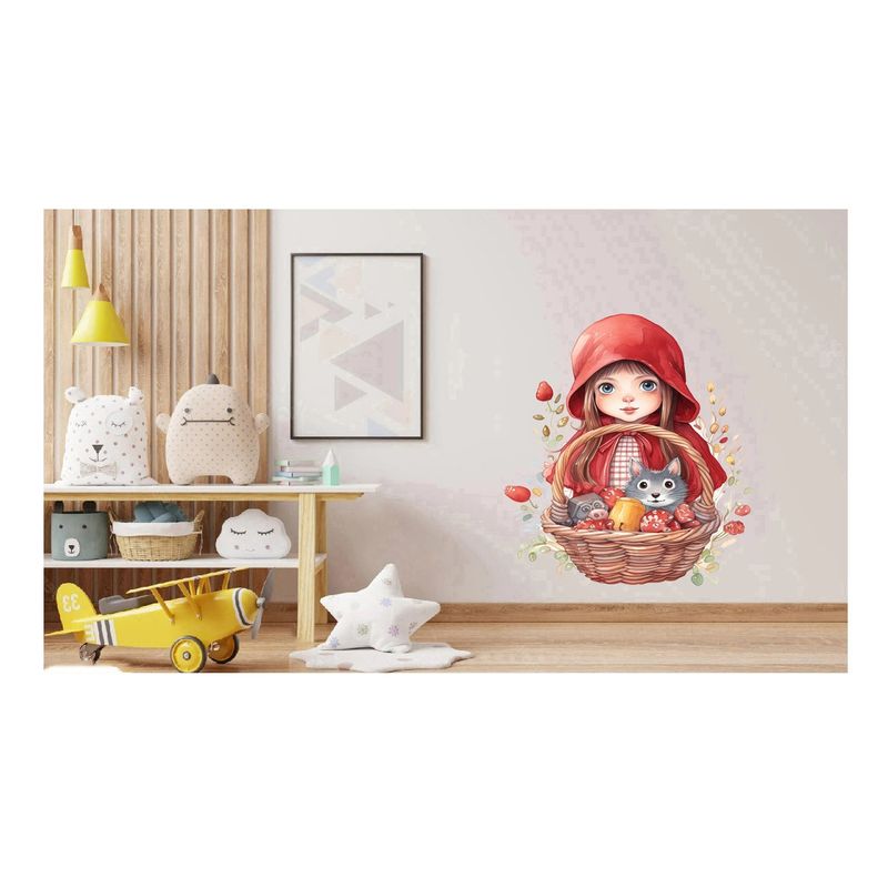 Casa si Gradina - Decoratiuni - Stickere decorative - Sticker decorativ, Scufita Rosie, Rosu, 73 cm, 1298STK-4 - Infinity.ro
