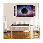 Casa si Gradina - Decoratiuni - Stickere decorative - Sticker decorativ, fereastra 3D,  Planeta, 85 cm, 1043STK - Infinity.ro