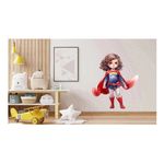 Casa si Gradina - Decoratiuni - Stickere decorative - Sticker decorativ Fata Supererou, Rosu, 78 cm, 1310STK-6 - Infinity.ro