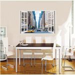 Casa si Gradina - Decoratiuni - Stickere decorative - Sticker decorativ, Fereastra 3D, Masina, 85 cm, 509STK - Infinity.ro