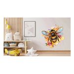 Casa si Gradina - Decoratiuni - Stickere decorative - Sticker decorativ, Albina, Galben, 62 cm, 1257STK-3 - Infinity.ro
