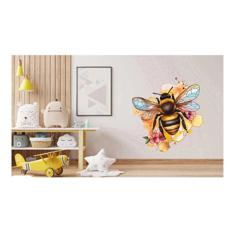 Casa si Gradina - Decoratiuni - Stickere decorative - Sticker decorativ, Albina, Galben, 62 cm, 1257STK-3 - Infinity.ro