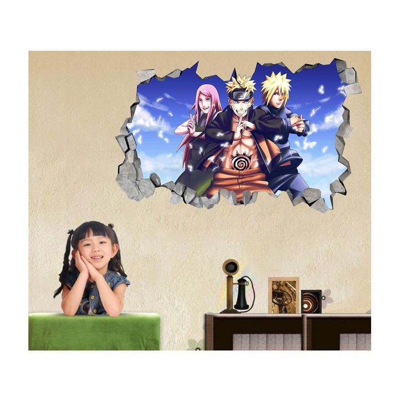Casa si Gradina - Decoratiuni - Stickere decorative - Sticker decorativ, gaura in perete 3D,  Naruto, 85 cm, 1054TK-2 - Infinity.ro