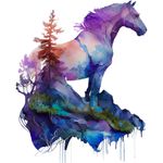 Casa si Gradina - Decoratiuni - Stickere decorative - Sticker decorativ, Cal, Multicolor, 60 cm, 1259STK-3 - Infinity.ro