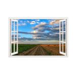 Casa si Gradina - Decoratiuni - Stickere decorative - Sticker decorativ, Fereastra 3D, Nori, 85 cm, 623STK - Infinity.ro