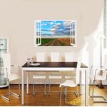 Casa si Gradina - Decoratiuni - Stickere decorative - Sticker decorativ, Fereastra 3D, Nori, 85 cm, 623STK - Infinity.ro