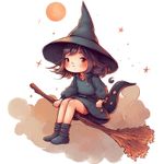 Casa si Gradina - Decoratiuni - Stickere decorative - Sticker decorativ, Mica Vrajitoare, Maro, 66 cm, 1263STK - Infinity.ro