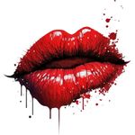 Casa si Gradina - Decoratiuni - Stickere decorative - Sticker decorativ, Buze, Rosu, 60 cm, 1302STK-5 - Infinity.ro