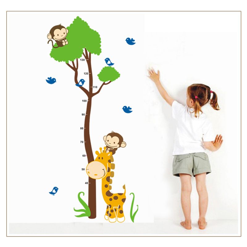 Casa si Gradina - Decoratiuni - Stickere decorative - Sticker decorativ, masuratoare cu animalute  150 cm, 112STK - Infinity.ro