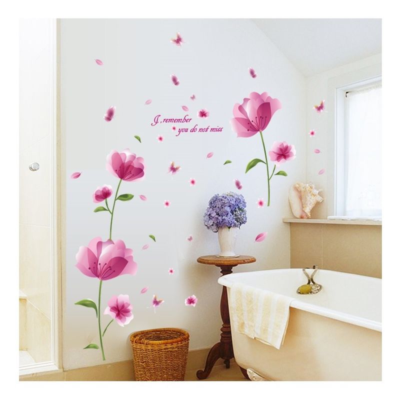 Casa si Gradina - Decoratiuni - Stickere decorative - Sticker decorativ, Flori mov, 176 cm, 733STK - Infinity.ro