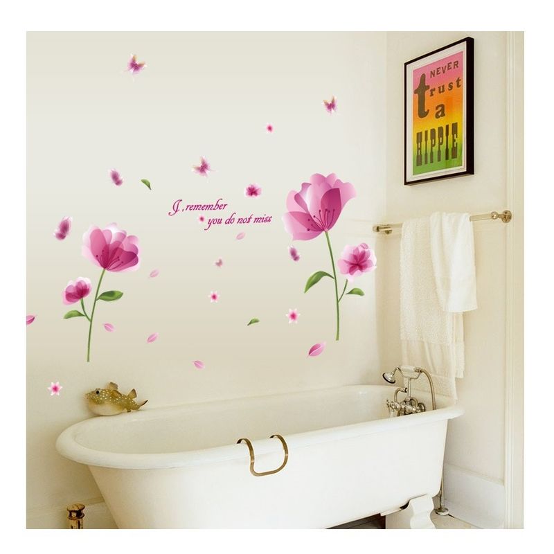 Casa si Gradina - Decoratiuni - Stickere decorative - Sticker decorativ, Flori mov, 176 cm, 733STK - Infinity.ro