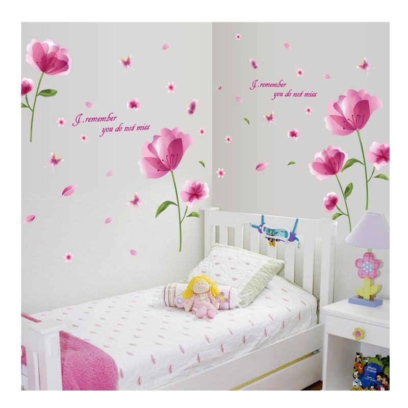 Casa si Gradina - Decoratiuni - Stickere decorative - Sticker decorativ, Flori mov, 176 cm, 733STK - Infinity.ro