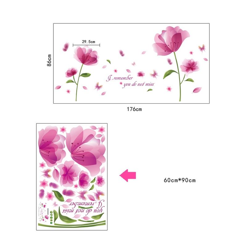 Casa si Gradina - Decoratiuni - Stickere decorative - Sticker decorativ, Flori mov, 176 cm, 733STK - Infinity.ro