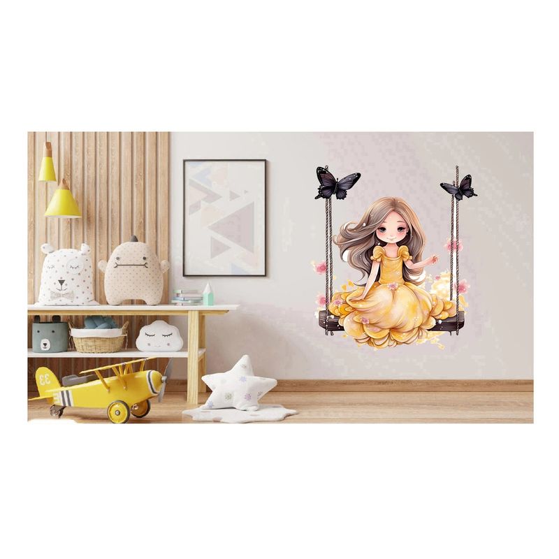 Casa si Gradina - Decoratiuni - Stickere decorative - Sticker decorativ, Mica Printesa, Portocaliu, 71 cm, 1292STK-5 - Infinity.ro