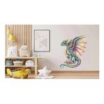 Casa si Gradina - Decoratiuni - Stickere decorative - Sticker decorativ, Dinozaur, Verde, 80 cm, 1207STK-9 - Infinity.ro