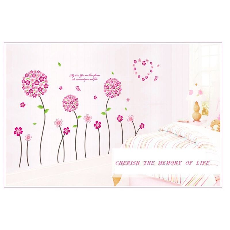 Casa si Gradina - Decoratiuni - Stickere decorative - Sticker decorativ, Flori roz, 130 cm, 702STK - Infinity.ro