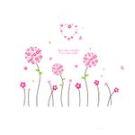 Casa si Gradina - Decoratiuni - Stickere decorative - Sticker decorativ, Flori roz, 130 cm, 702STK - Infinity.ro