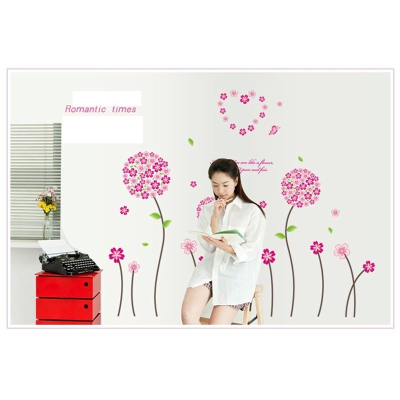 Casa si Gradina - Decoratiuni - Stickere decorative - Sticker decorativ, Flori roz, 130 cm, 702STK - Infinity.ro