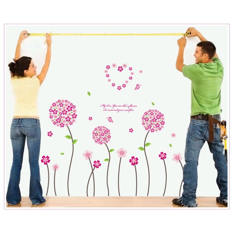 Casa si Gradina - Decoratiuni - Stickere decorative - Sticker decorativ, Flori roz, 130 cm, 702STK - Infinity.ro