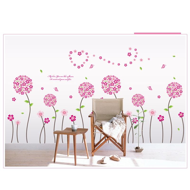 Casa si Gradina - Decoratiuni - Stickere decorative - Sticker decorativ, Flori roz, 130 cm, 702STK - Infinity.ro