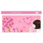Casa si Gradina - Decoratiuni - Stickere decorative - Sticker decorativ, Flori roz, 130 cm, 702STK - Infinity.ro