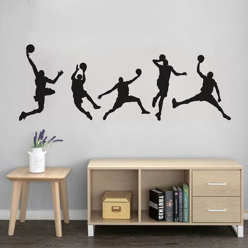 Casa si Gradina - Decoratiuni - Stickere decorative - Sticker decorativ, Baschetbalisti, 126 cm, 811STK - Infinity.ro