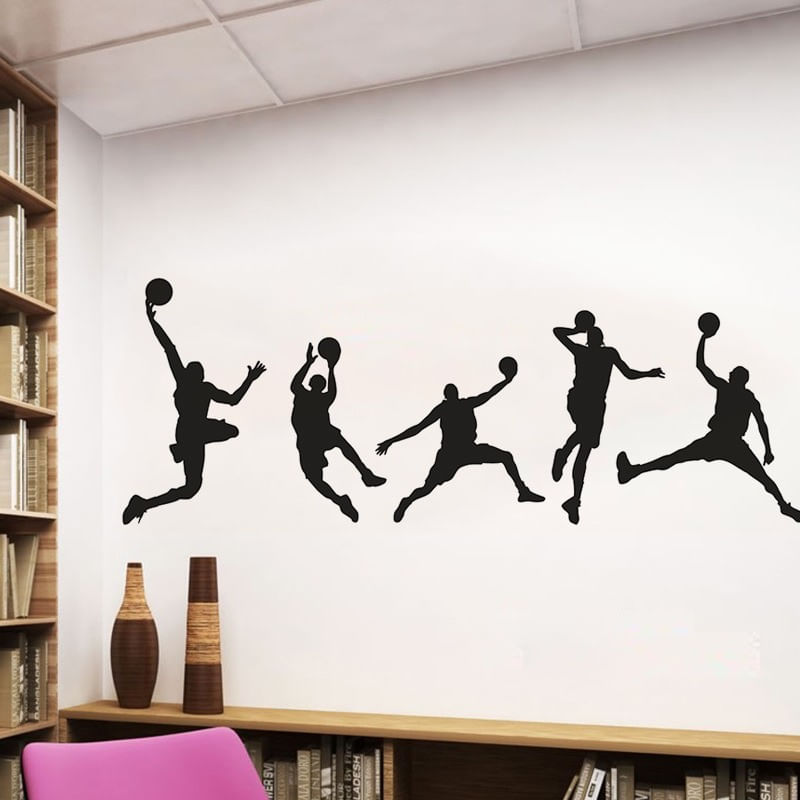Casa si Gradina - Decoratiuni - Stickere decorative - Sticker decorativ, Baschetbalisti, 126 cm, 811STK - Infinity.ro