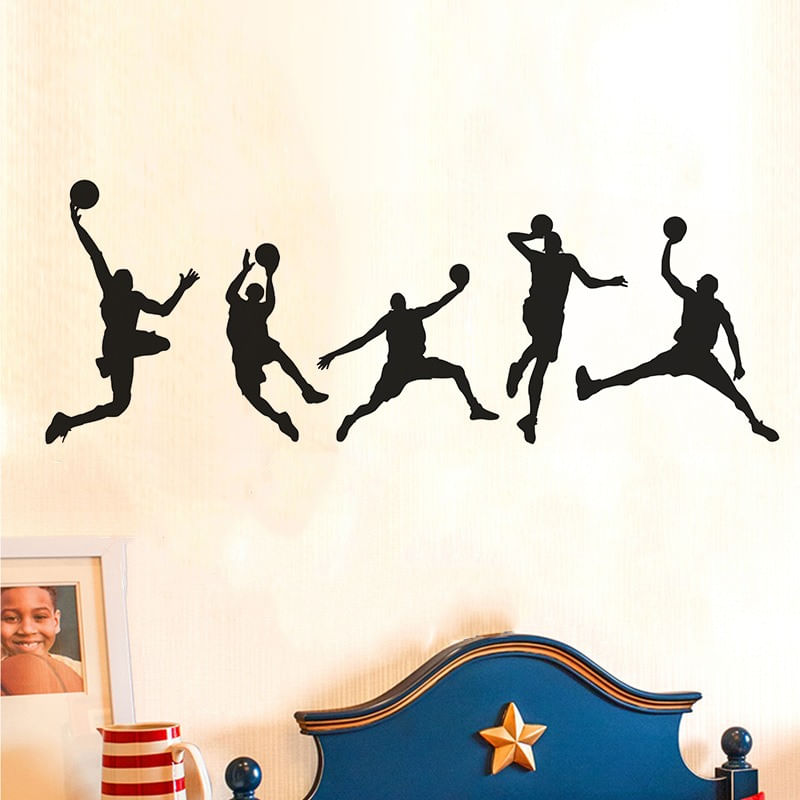Casa si Gradina - Decoratiuni - Stickere decorative - Sticker decorativ, Baschetbalisti, 126 cm, 811STK - Infinity.ro