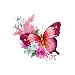 Casa si Gradina - Decoratiuni - Stickere decorative - Sticker decorativ, Fluture, Roz, 69 cm, 1209STK-4 - Infinity.ro