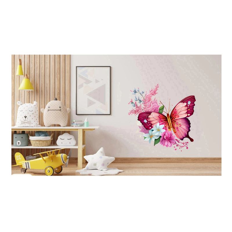 Casa si Gradina - Decoratiuni - Stickere decorative - Sticker decorativ, Fluture, Roz, 69 cm, 1209STK-4 - Infinity.ro