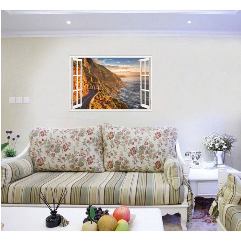 Casa si Gradina - Decoratiuni - Stickere decorative - Sticker decorativ, Fereastra 3D, Sosea, 85 cm, 661STK - Infinity.ro