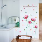 Casa si Gradina - Decoratiuni - Stickere decorative - Sticker decorativ, Flori roz, 202 cm, 805STK - Infinity.ro