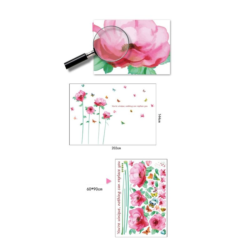 Casa si Gradina - Decoratiuni - Stickere decorative - Sticker decorativ, Flori roz, 202 cm, 805STK - Infinity.ro
