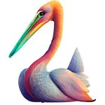 Casa si Gradina - Decoratiuni - Stickere decorative - Sticker decorativ, Pelican, Multicolor, 72 cm, 1260STK - Infinity.ro