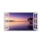 Casa si Gradina - Decoratiuni - Stickere decorative - Sticker decorativ, Fereastra 3D, Apus, 85 cm, 178STK - Infinity.ro