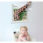 Casa si Gradina - Decoratiuni - Stickere decorative - Sticker decorativ, fereastra cu girafa 79 cm, 58STK - Infinity.ro